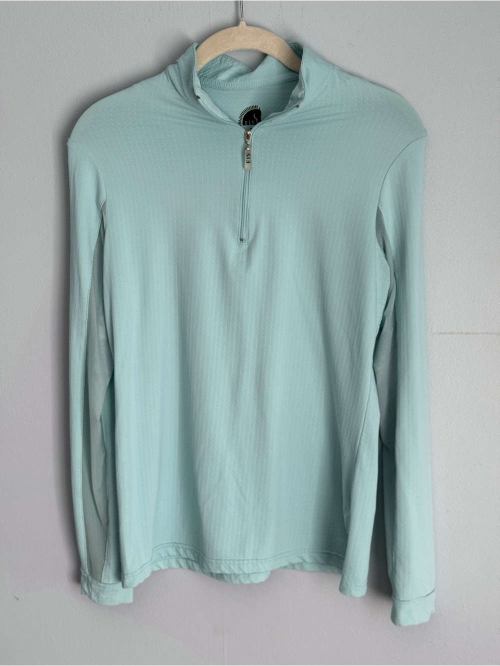 Light Blue Long Sleeve Half-Zip Tee